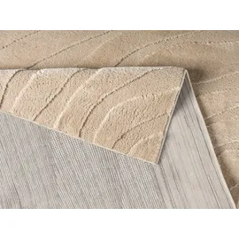 OTTO home Teppich OTTO HOME "Benia, Hoch-Tief-Struktur", beige, B:200cm H:19mm L:300cm, Kunstfaser, Teppiche, Teppich, Wellen-Design, leichter Glanz, modern, Wohnzimmer, Schlafzimmer