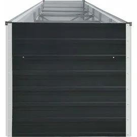 vidaXL Garten-Hochbeet verzinkter Stahl rechteckig 400 x 80 x 45 cm Anthrazit 
