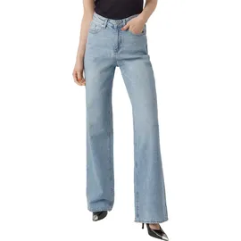 Vero Moda Tessa Straight Fit Ra339 Hochtaillierte Jeans Light Blue Denim 26 32