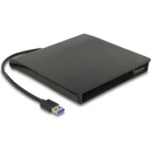 DeLock 42636 Speicherlaufwerksgehäuse HDD-Gehäuse Schwarz 5.25" Slim SATA Laufwerke 12,7 mm