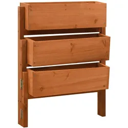 vidaXL Pflanzkübel Klappbar Orange 60x14x75 cm Massivholz Tanne