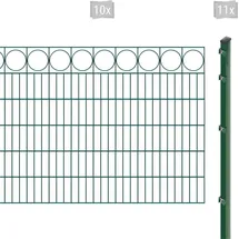 Arvotec Doppelstabmattenzaun 20 m x 120 cm Grün/Kunststoff