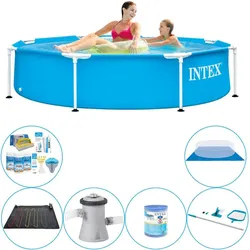 Intex Metal Frame Rund 244x51 cm - 7-teilig - Swimmingpool-Paket EINHEITSGRÖSSE