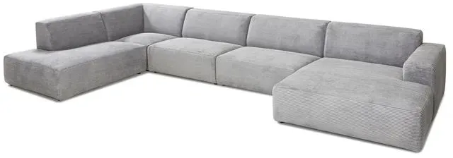 CASEDO Wohnlandschaft Valencia Cord Grau Grey