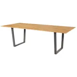 Diamond Garden OXFORD 220 x 100 cm, Edelstahl Dunkelgrau / Recycled Teak