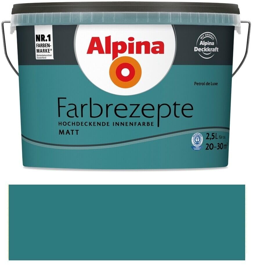 Alpina Farbrezepte Petrol de Luxe matt 2,5 Liter