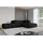altdecor Ecksofa Ottomane Rechts OLEA-L2 - 289x176x71 cm Schwarz