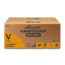 oecolife Papierhandtücher Natural 4800 Blatt 1-lagig