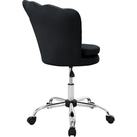 ML-Design Bürostuhl 2Er Set Drehstuhl Höhenverstellbar aus Samt Schwarz