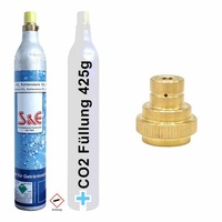 Bluecraft 1 x CO2 Reserve-Zylinder 425 g Kohlensäure inkl. Füllung 60l + Adapter für CO2 |