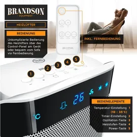 Brandson Heizlüfter 2000 W Schwarz