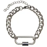 URBAN CLASSICS Fastener Bracelet - Silberfarben - L/XL