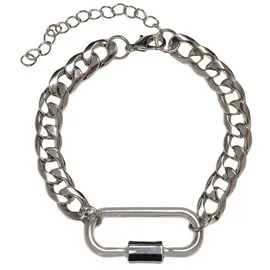 URBAN CLASSICS Fastener Bracelet - Silberfarben - L/XL