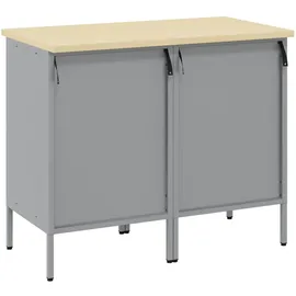 vidaXL Werkbank + Arbeitsbock, Isacco 100 x 55 x 85 cm workbench (8 drawers) cm, 100 cm)