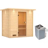 Karibu Selena inkl. 9 kW Ofen + int. Steuerung + Dachkranz
