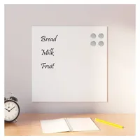 VidaXL Magnettafel Wandmontage Weiß 40x40 cm Hartglas
