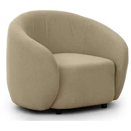 s-style möbel Cocktailsessel Roundi Bouclé 90 x 76 x 80 cm Beige