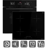 Herdset autark Induktion 60cm Einbau-Backofen Induktionskochfeld Grill Heißluft
