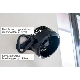 Unold Akkuventilator Outdoor Ø18,5 cm 10W inkl. Licht schwarz