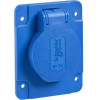 Schneider Electric Komplett Schutzkontakt-Steckdose mit Klappdeckel Blau PKS61B