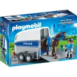 PLAYMOBIL 6922 - City Action: Polizei mit Pferd und Anhänger - Blau