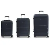 GABOL Midori Koffer-Set 3-tlg. blau/schwarz