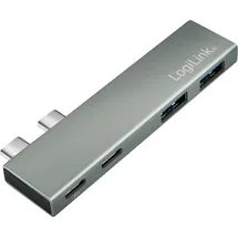 Logilink USB 3.2 Gen2x2 4-Port, PD, silber