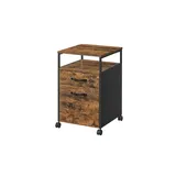 VASAGLE Aktenschrank 44 x 42 x 66,5 cm Braun-Schwarz
