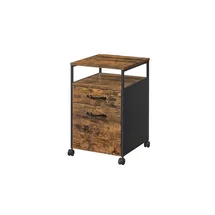 VASAGLE Aktenschrank 44 x 42 x 66,5 cm Braun-Schwarz
