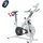 JASPORT Smart Indoor Speedbike S3 leise Heimtrainer, Magnetbremssystem, App mit Trainingskursen, Kinomap & Zwift kompatibel inkl. Pulsgurt | Schwarz/Weiß