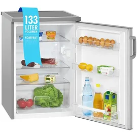 Bomann VS 2195 Kühlschrank (134 l, 850 mm hoch, Edelstahl)