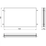 EMCO prime Einbaurahmen für Lichtspiegelschrank 800mm, 949700011