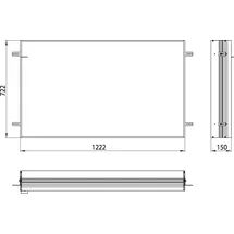 EMCO prime Einbaurahmen für Lichtspiegelschrank 800mm, 949700011