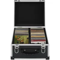 vidaXL CD-Koffer für 40 CDs Aluminium ABS Schwarz