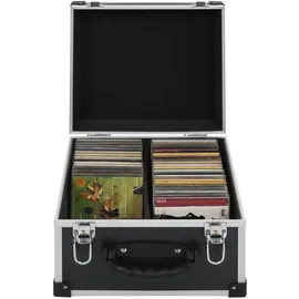 vidaXL CD-Koffer für 40 CDs Aluminium ABS Schwarz