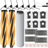 bpbdzz 27 Stück Zubehör für Mova Z60 Ultra Roller Complete Saugroboter, 1 Roller Wischtücher, 2 Hauptbürsten, 4 Filter, 6 Staubbeutel, 6 Seitenbürsten, 6 Flach-duftstein, 1 Reinigungsbürste