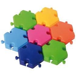 EDUPLAY Lernspielzeug Hexagon Bausteine bunt