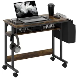 Homcom Höhenverstellbar Braun Metall, 92x104x40 cm, Arbeitszimmer, Büro, Rustikales