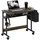 Homcom Höhenverstellbar Braun Metall, 92x104x40 cm, Arbeitszimmer, Büro, Rustikales