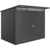 Biohort Metall-Gerätehaus AvantGarde Gr. A5 dunkelgrau-metallic Doppeltür