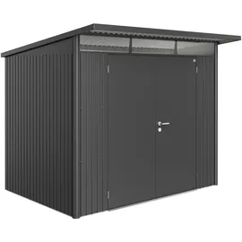 Biohort Metall-Gerätehaus AvantGarde Gr. A5 dunkelgrau-metallic Doppeltür
