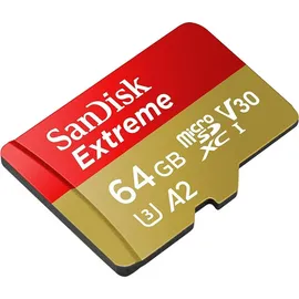 SanDisk Extreme microSDXC UHS-I A2 U3 V30 + SD-Adapter 64 GB