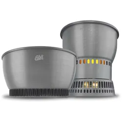 ESBIT Spiritus Kochset Campingkocher Outdoor Topf Kocher Set Wärmetauscher Alu