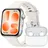 BT 45 mm Aluminiumgehäuse Silber Weißes Fluorelastomer-Armband M/L inkl. FreeBuds SE 4