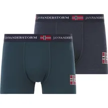 Jan Vanderstorm 2er Pack Retropant TEM in petrol blau | Gr.: 16