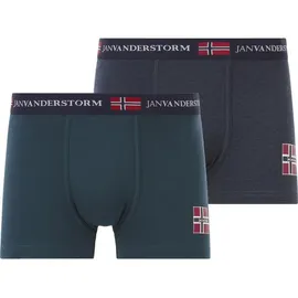 Jan Vanderstorm 2er Pack Retropant TEM in petrol blau | Gr.: 16