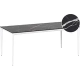 Beliani Sovareto Gartentisch 180 x 90 x 75 cm Schwarz