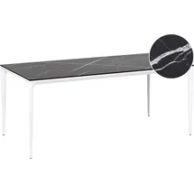 Beliani Sovareto Gartentisch 180 x 90 x 75 cm Schwarz