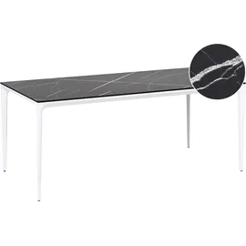 Beliani Sovareto Gartentisch 180 x 90 x 75 cm Schwarz