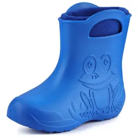 Ladeheid Eva Kinder Jungen Mädchen Gummistiefel Regenschuhe gefüttert LA-CA-03 (Blau/Marineblau, 34/35 Eu) - 34/35
